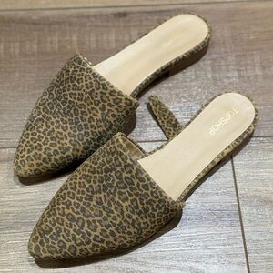 Topshop Leopard Print Mules